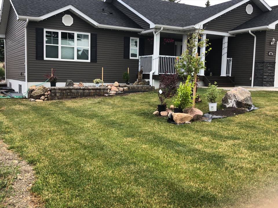 Completed landscaping transformation
